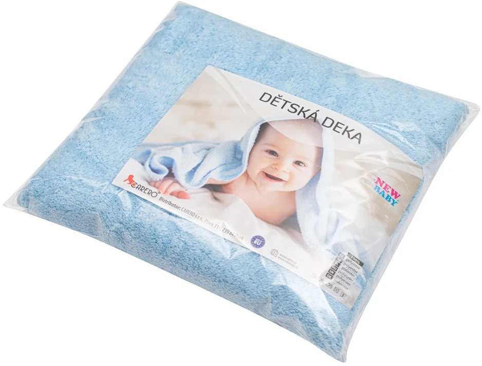 New Baby kūdikio pledas 90x80 mėlynas