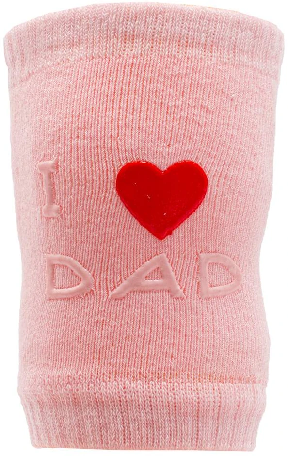 New Baby kūdikių kelių apsaugos su ABS „I Love Mum and Dad“, rožinės spalvos