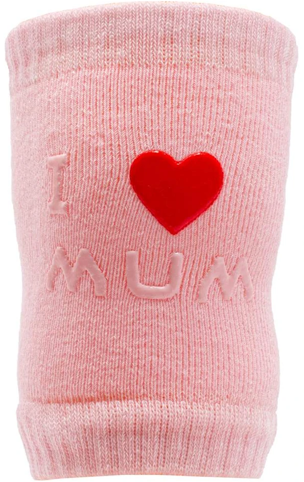 New Baby kūdikių kelių apsaugos su ABS „I Love Mum and Dad“, rožinės spalvos