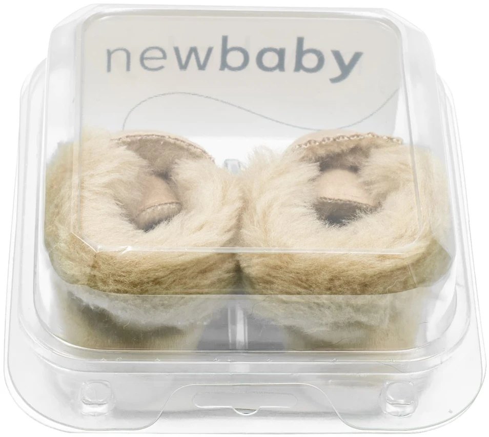New Baby kūdikių žieminiai batukai 0-3 mėn., šviesiai rudi, dydis 0-3 mėn.