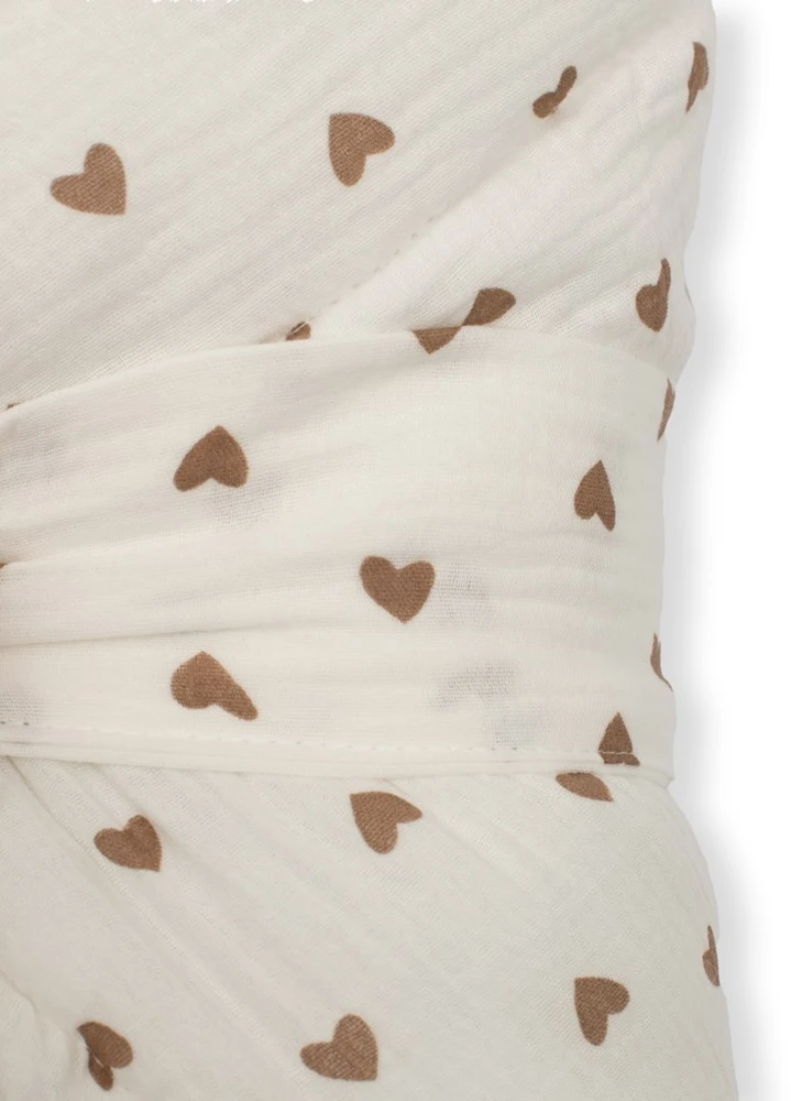 New Baby maža širdelė muslino raištelių apsiaustas