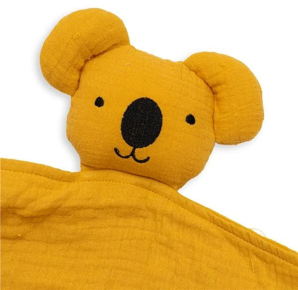 Dėlionė New Baby muslininis minkštas žaislas Koala garstyčių spalvos