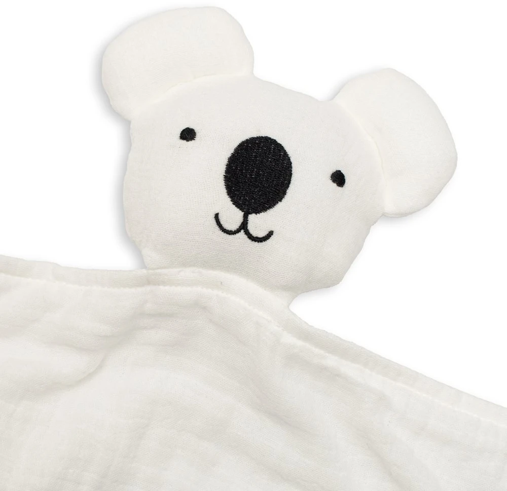 Dėlionė New Baby muslininis minkštas žaislas Koala baltas