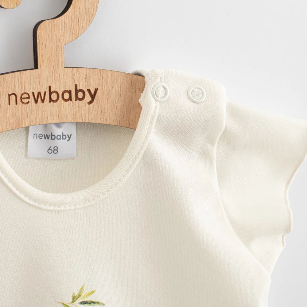 New Baby Olives trumpomis rankovėmis ekologiškos medvilnės suknelė kūdikiams