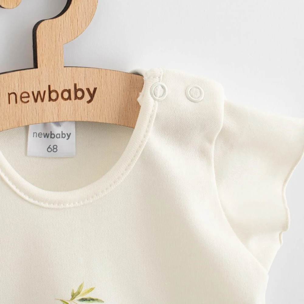 New Baby Olives trumpomis rankovėmis ekologiškos medvilnės suknelė kūdikiams