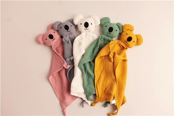 Dėlionė New Baby pilkas muslininis minkštas žaislas Koala