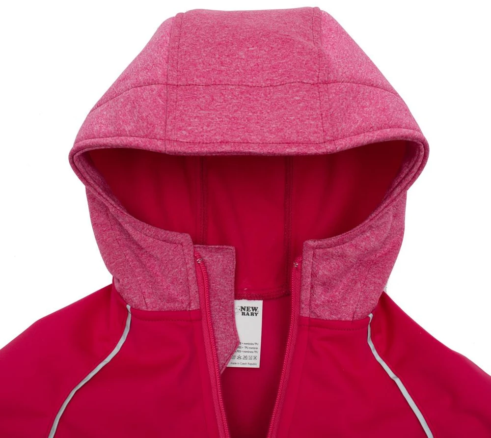 New Baby rožinė softshell striukė kūdikiui, dydis 68 (4-6 mėn.)