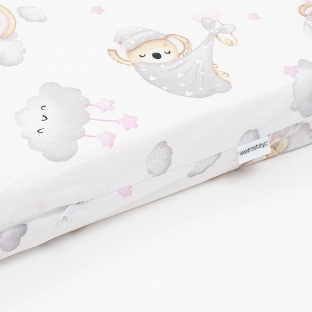 New Baby STANDARD poroloninis čiužinys 120x60x6 cm, rožinis su koala raštu