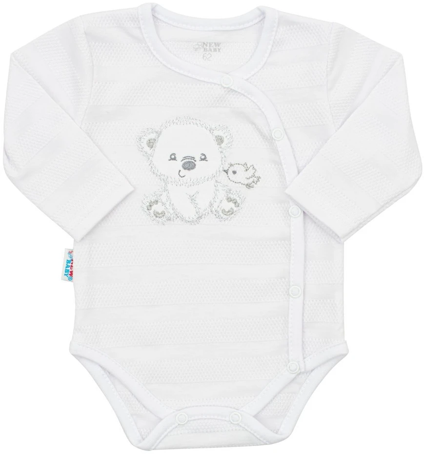 New Baby Sweet Bear baltas rinkinys kūdikiams, dydis 62 (3-6 mėn.)
