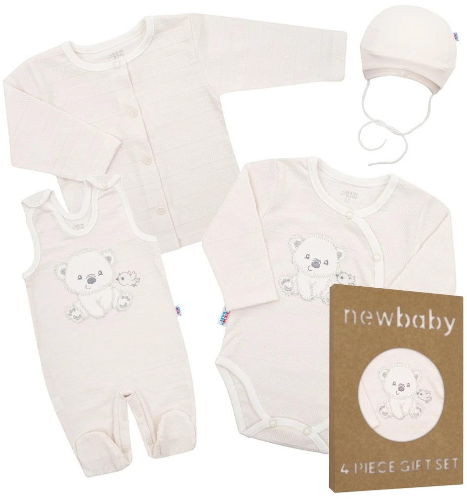 New Baby Sweet Bear kūdikių komplektas motinystei, smėlio spalvos, dydis 62 (3-6 mėn.)