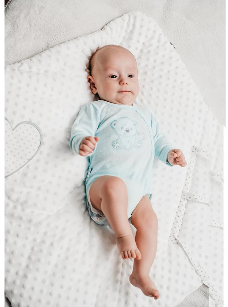 New Baby Sweet Bear nėščiųjų rinkinys mėlynas, dydis 56 (0-3 mėn.)
