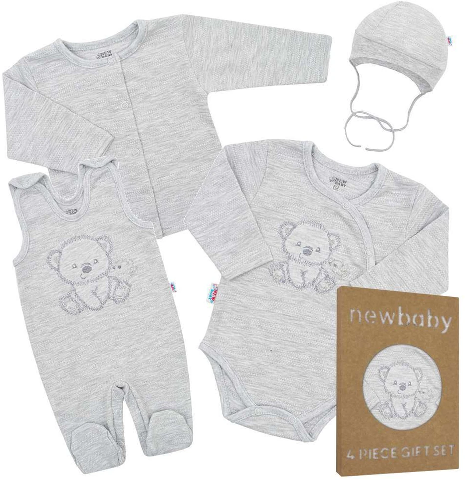 New Baby Sweet Bear pilkas nėščiųjų rinkinys, dydis 62 (3-6 mėn.)