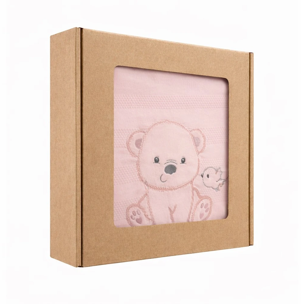 New Baby Sweet Bear rožinis rinkinys motinystei, dydis 62 (3-6 mėn.)