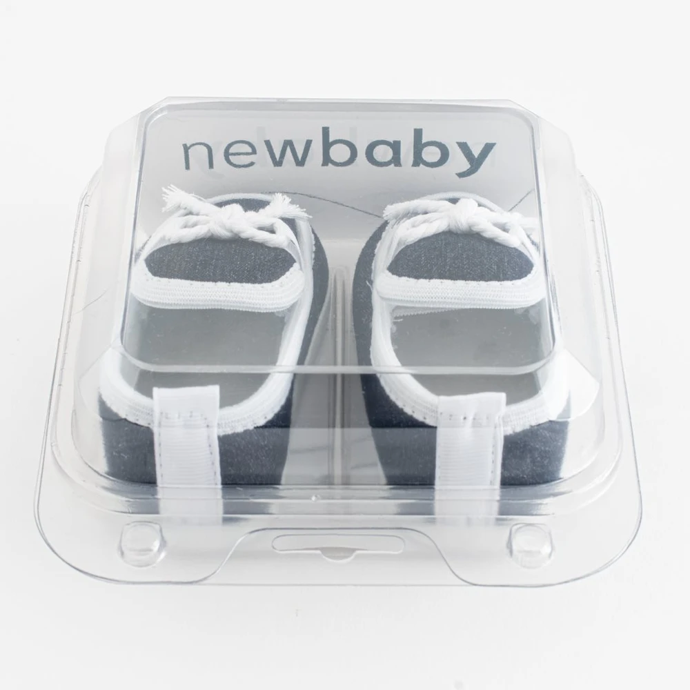 New Baby tamsiai mėlynos kūdikių mokasinų tipo kepuraitės, dydis 3-6 mėn.