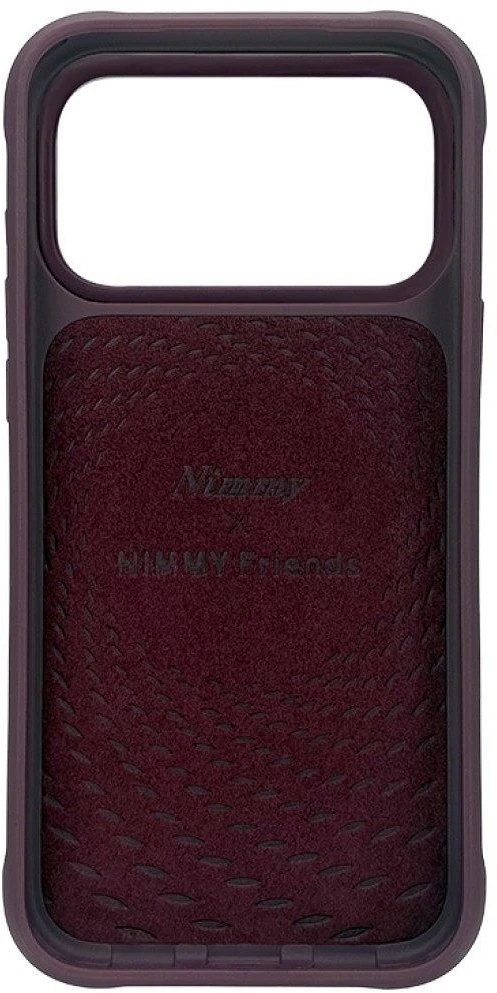 NIMMY dėklas BIG EYED LYING CREAM CAT, suderinamas su MagSafe, skirtas IPHONE 18 Pro Max/17 Pro Max, violetinė