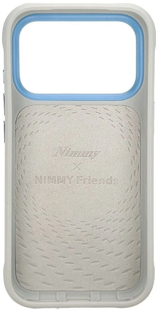 NIMMY dėklas BIG EYED LYING Sidabrinis SHADED CAT, suderinamas su MagSafe, skirtas IPHONE 18 Pro/17 Pro, juodas