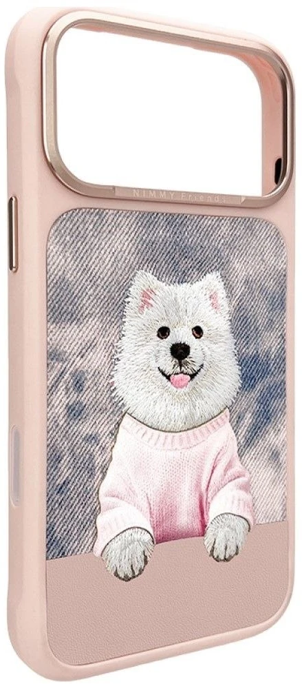 NIMMY dėklas GENTLE PETS SERIES DOG, suderinamas su MagSafe, skirtas IPHONE 18 Pro/17 Pro, rožinis