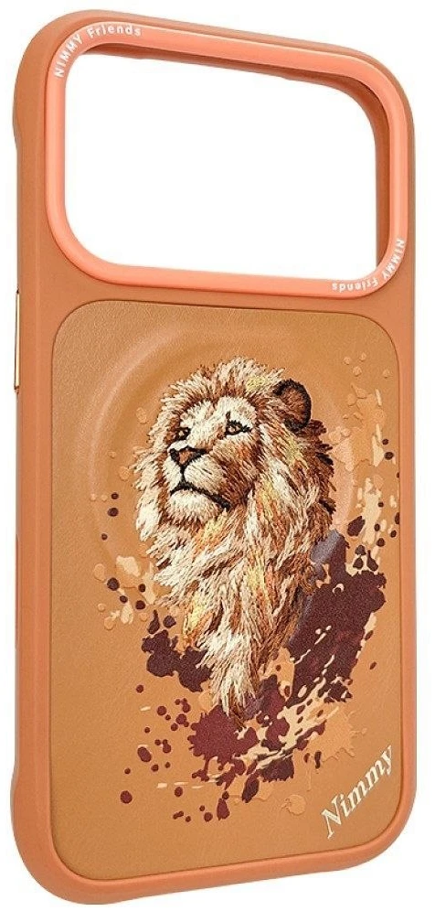 NIMMY dėklas LION, suderinamas su MagSafe, skirtas IPHONE 18 Pro/17 Pro, oranžinis