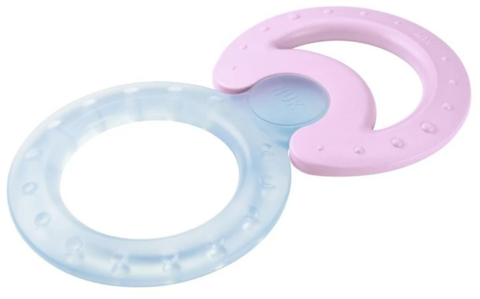 Nuk Cooling dantų kramtukas + Classic dantų kramtukas, 2 vnt., rožinis
