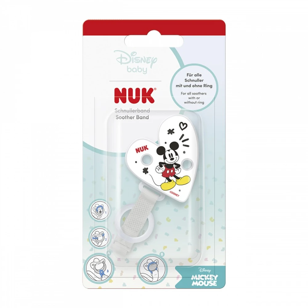 NUK Disney Mickey čiulptuko laikiklis su juostele