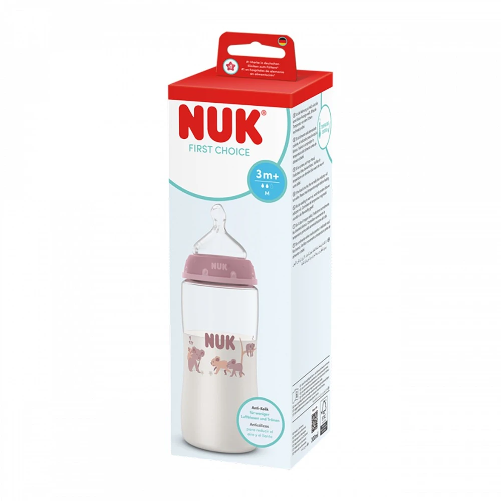 NUK First Choice 300 ml kūdikio buteliukas su temperatūros kontrole Koala