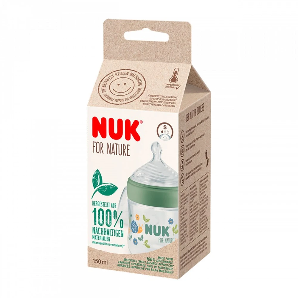 NUK 743076 150 ml buteliukas For Nature čiulptukas. S