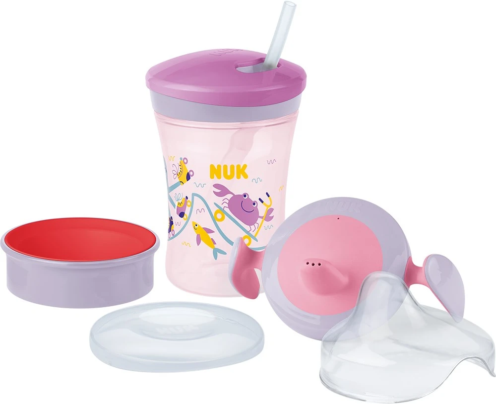 NUK LEARN TO DRINK SET puodelis mergaitei
