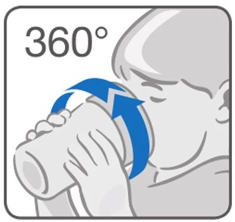 NUK Mini Magic 360° kūdikio gertuvė su dangteliu Frozen Elsa 230 ml