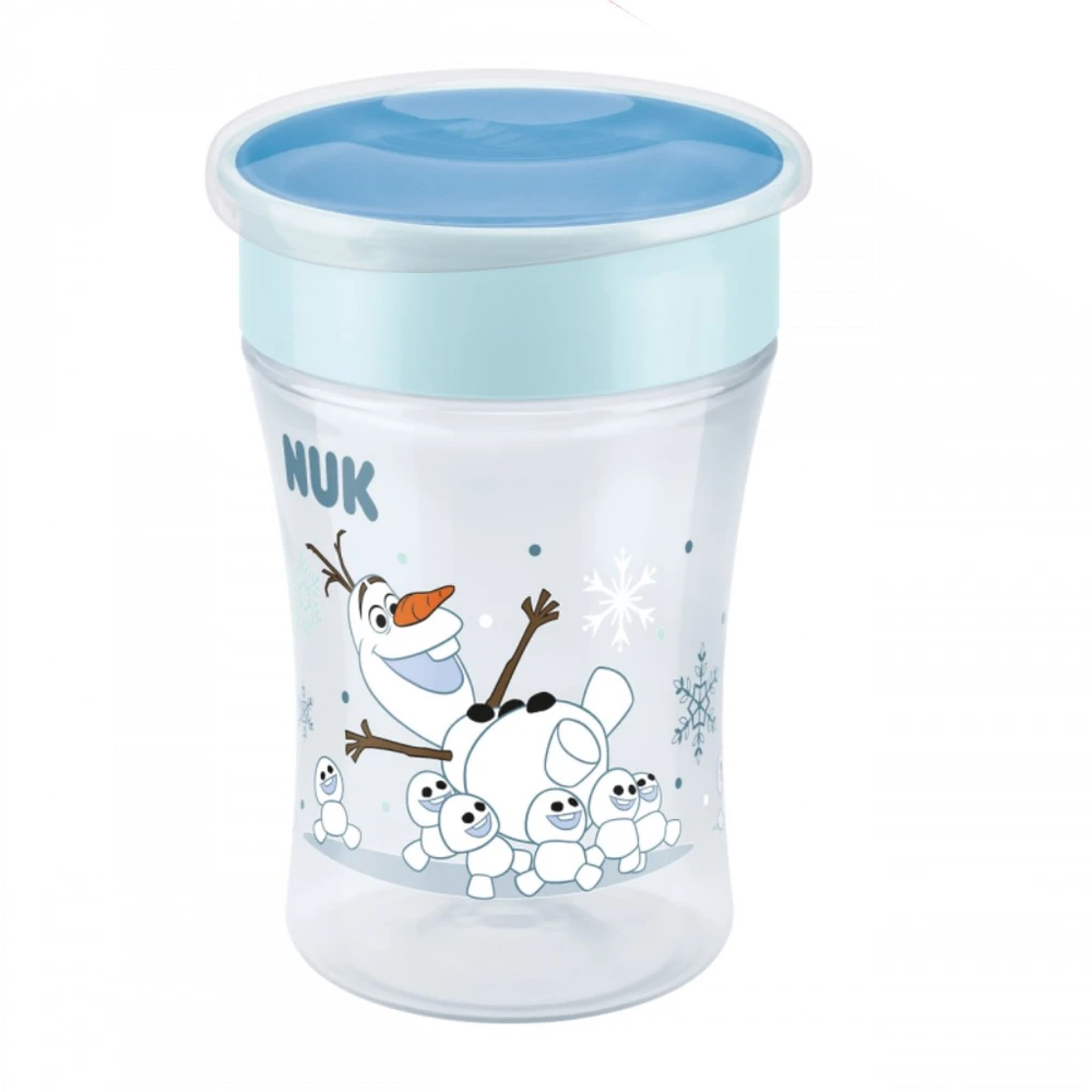 NUK Mini Magic 360° kūdikio gertuvė su dangteliu Frozen Olaf 230 ml