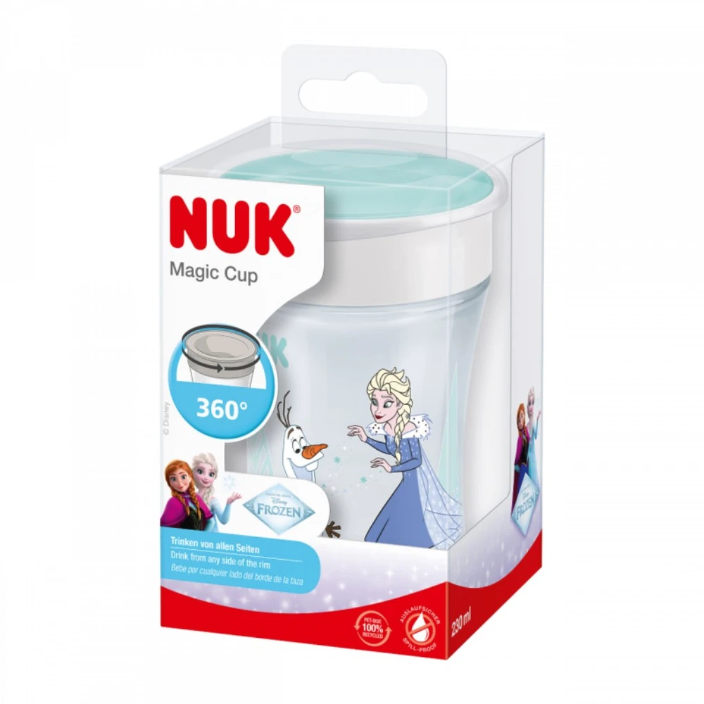 NUK Mini Magic 360° kūdikio gertuvė su dangteliu Frozen Elsa 230 ml