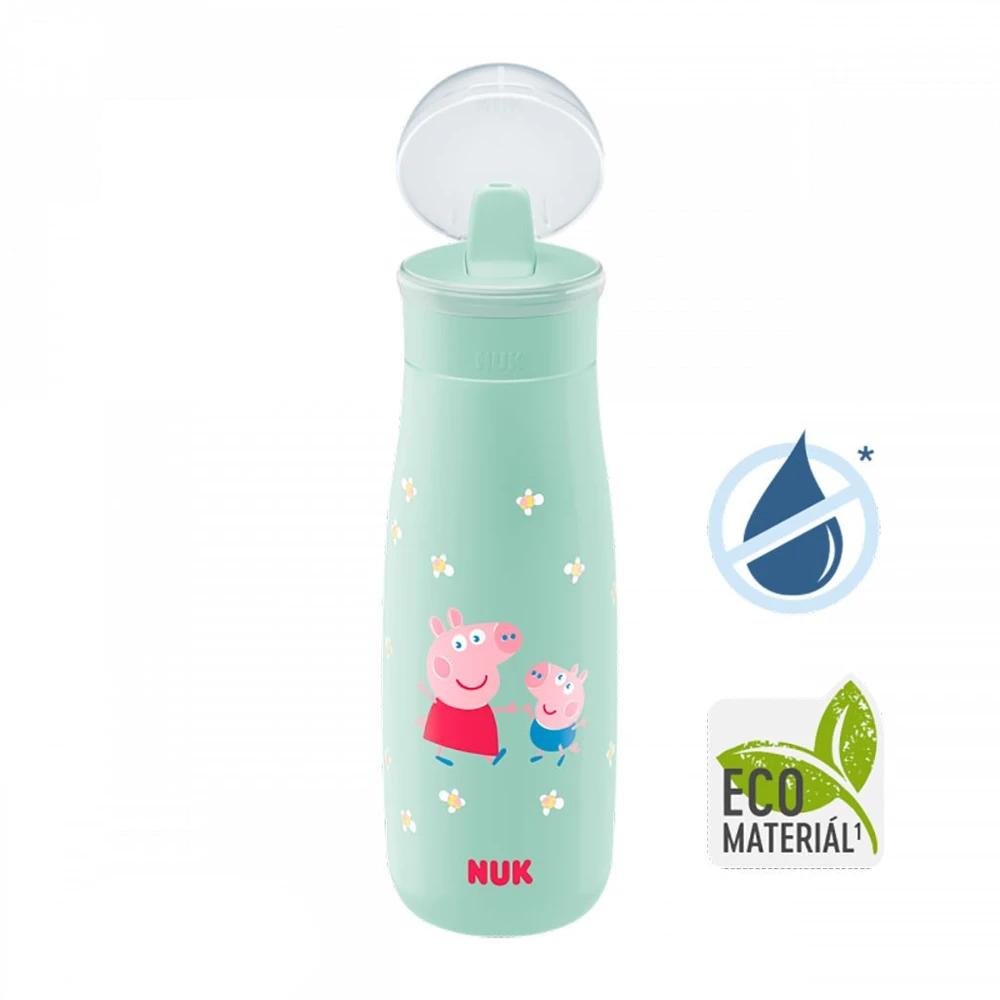NUK Mini-Me Flip 2-in-1 kūdikio buteliukas Peppa Pig, 450 ml, rožinis, 12+m