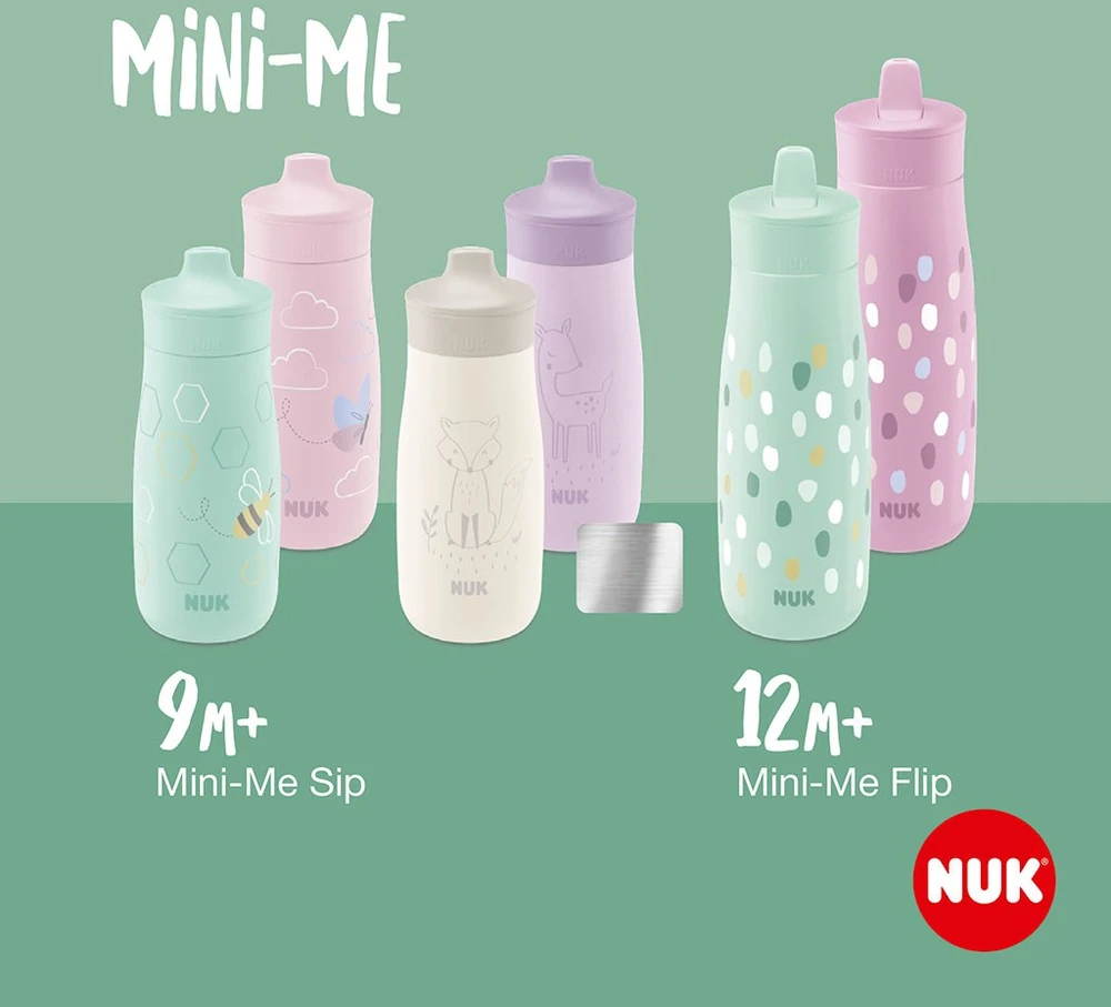 NUK Mini-Me Flip 2-in-1 kūdikio buteliukas, 450 ml, žalias