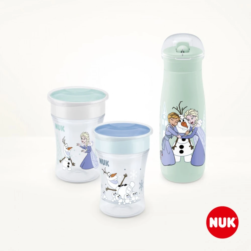 NUK Mini-Me Flip 2in1 kūdikio buteliukas Frozen 450 ml rožinis, 12+ mėn.