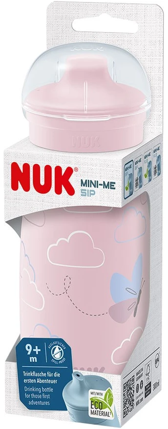 NUK Mini-Me PP gertuvė su snapeliu rožinė
