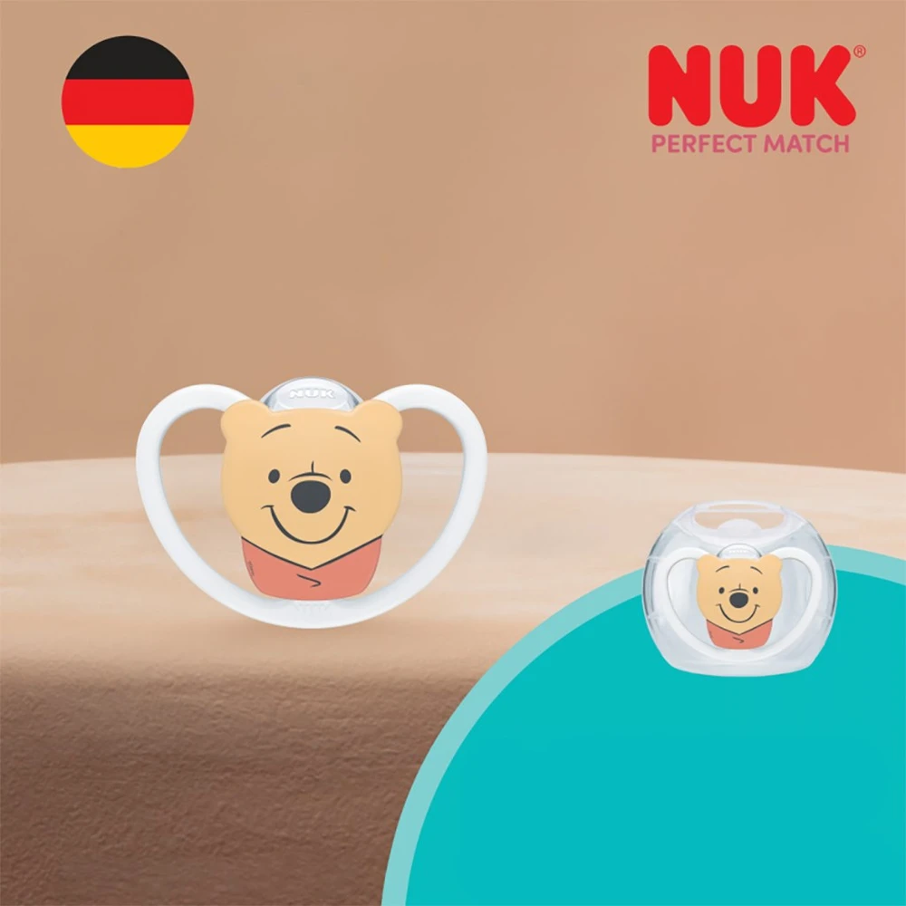 NUK Perfect Match Air čiulptukas Disney Bear 6-18 mėn., baltas