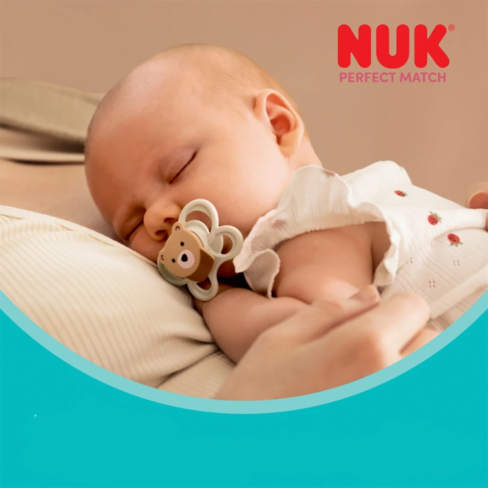 NUK Perfect Match Air čiulptukas Disney Bear Pú 0–6 mėn., pilkas