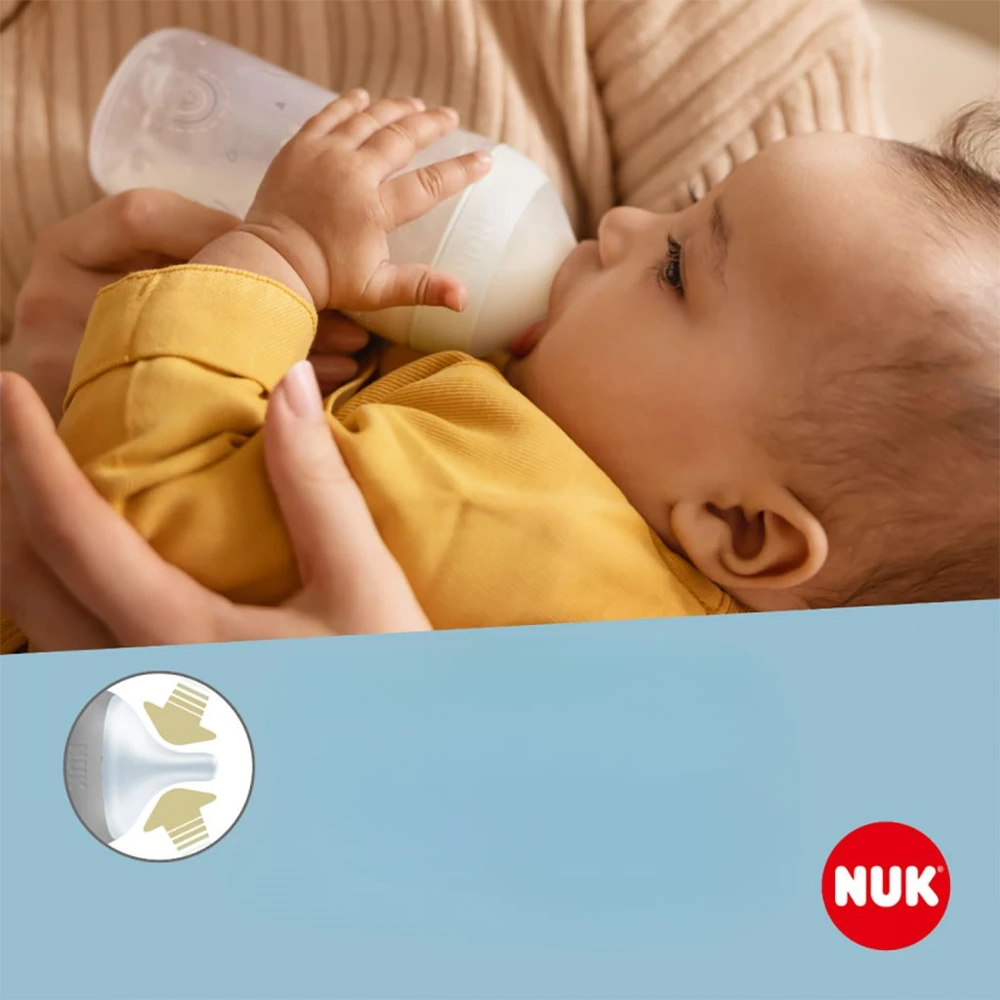 NUK Perfect Match buteliukas su temperatūros kontrole, 260 ml, rudas