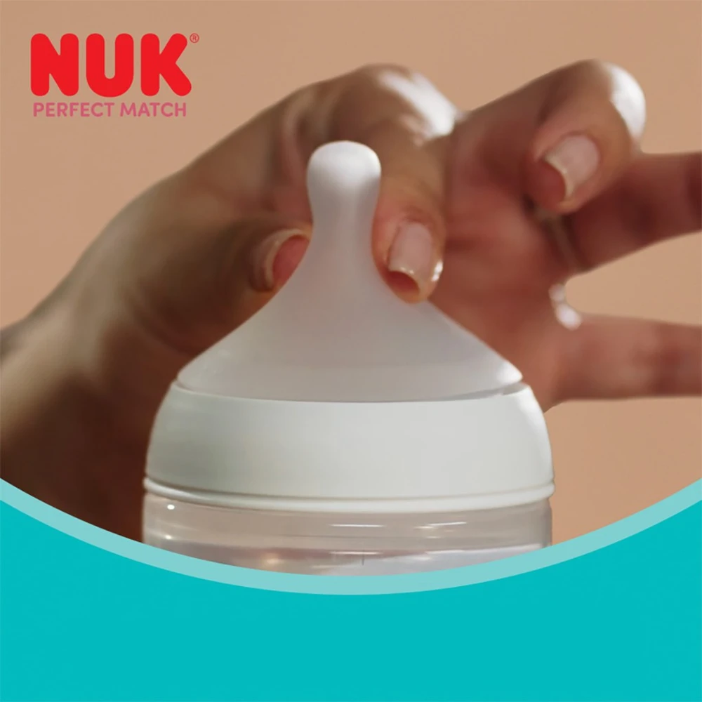 NUK Perfect Match kūdikio buteliukas su temperatūros kontrole Disney Minnie 260 ml raudonas