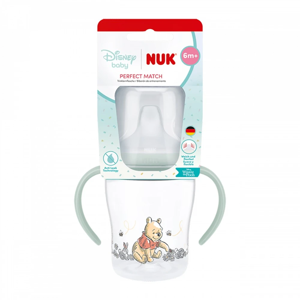 NUK Perfect Match mokomasis kūdikio buteliukas DISNEY Mikė Pūkuotukas 150 ml