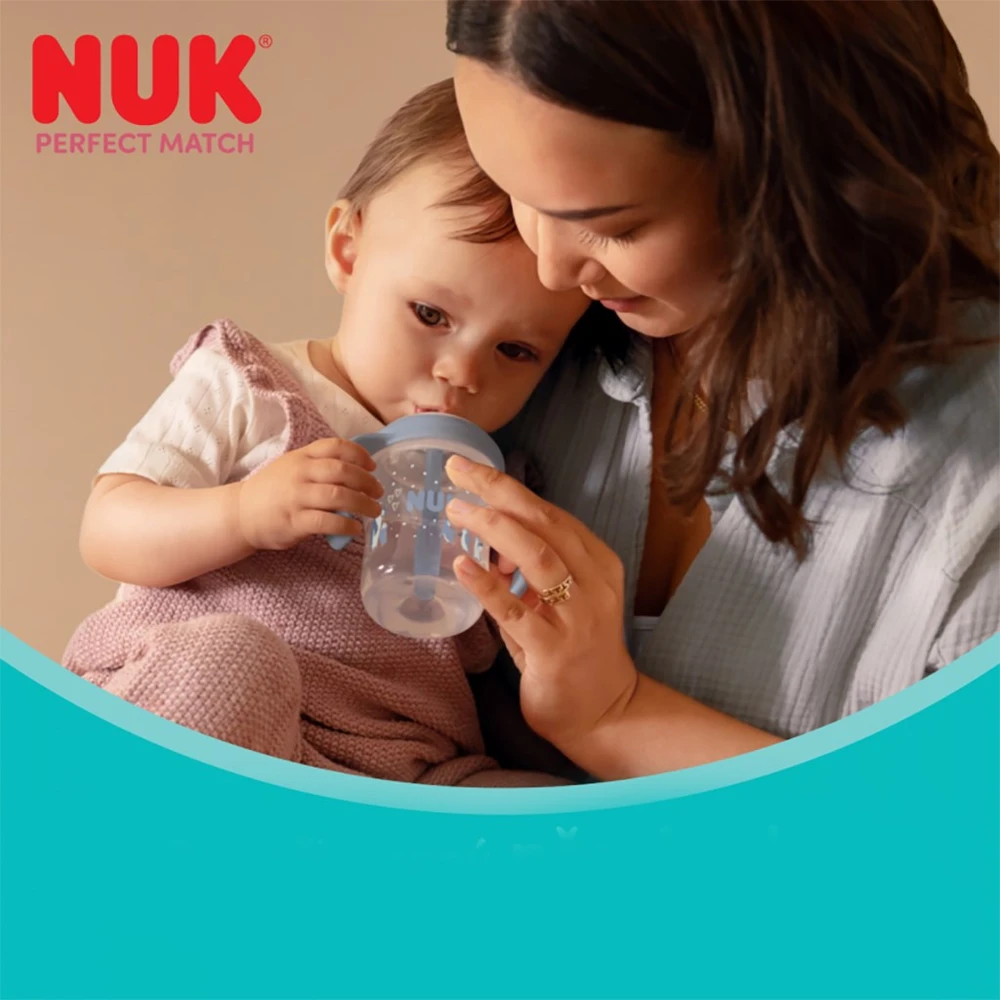 NUK Perfect Match mokomasis kūdikio buteliukas 150 ml, šviečiantis tamsoje