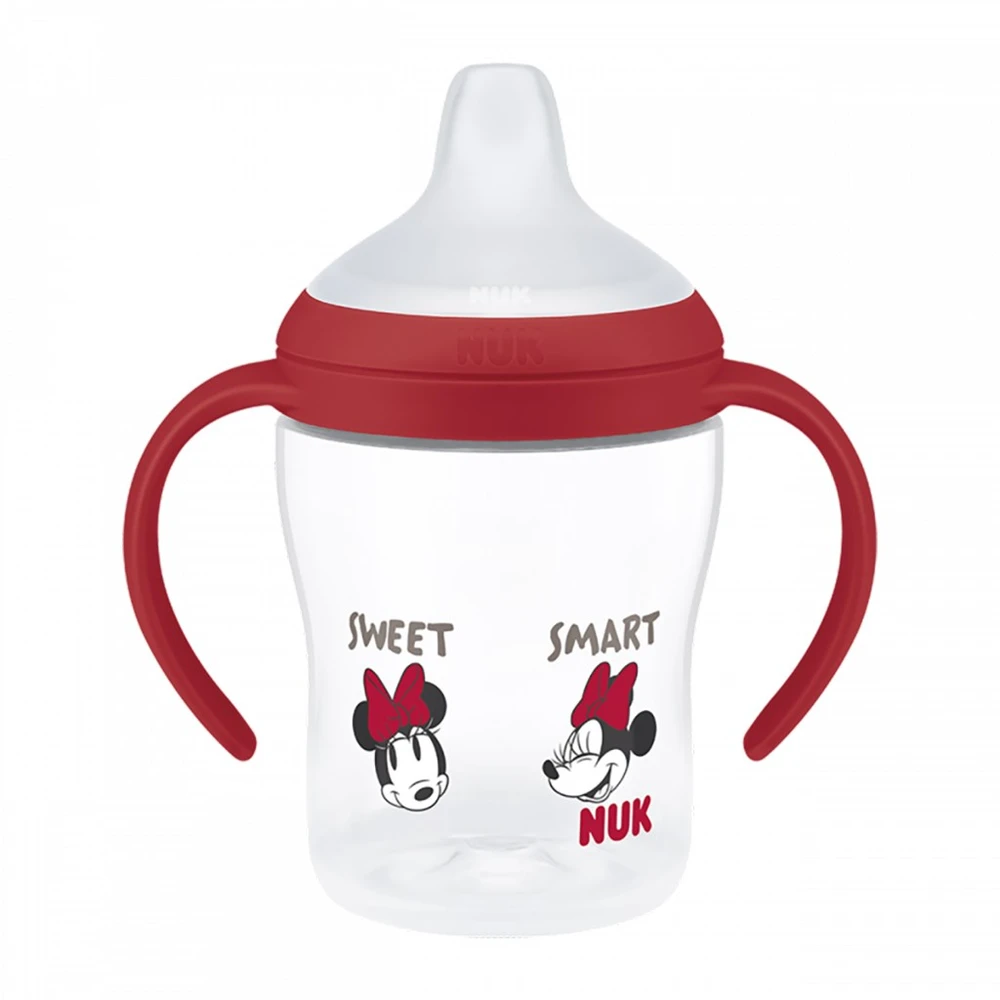 NUK Perfect Match mokomasis kūdikio buteliukas DISNEY Minnie raudonas 150 ml