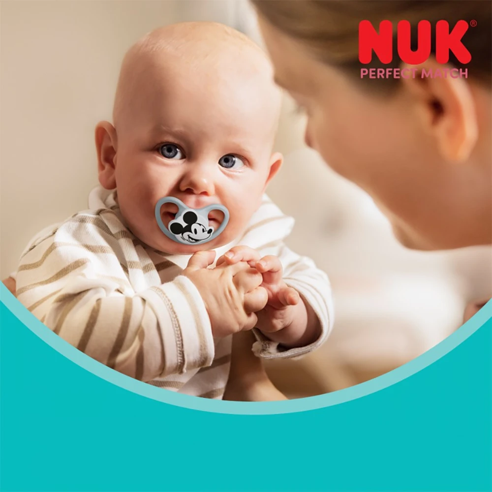 NUK Perfect Match oro čiulptukas Disney Mickey Mouse, dydis 6-18 mėn., raudonas