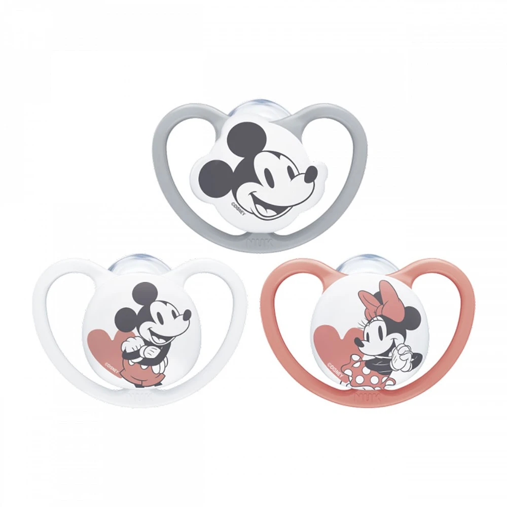 NUK Perfect Match oro čiulptukas Disney Mickey Mouse, pilkas, dydis 0–6 mėn.