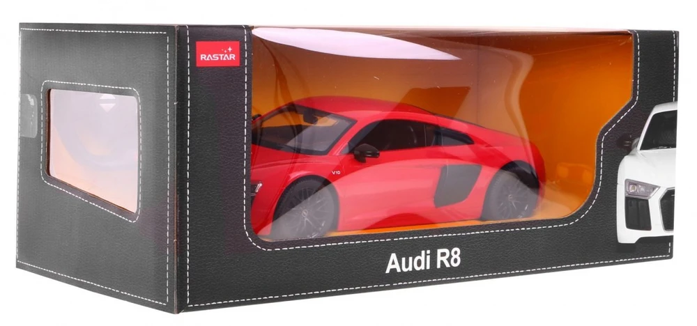Audi R8 raudona RASTAR modelis 1:24 Zdalnie sterowane auto + Pilot 2,4 GHz