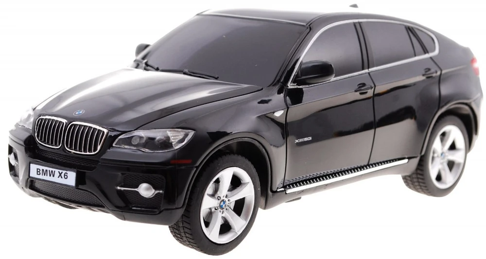 BMW X6 juoda RASTAR modelis 1:24 Zdalnie sterowane Auto SUV + pilot