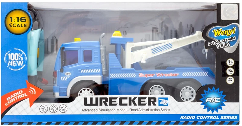 Nuotoliniu būdu valdomas sunkvežimis su kėlimo mechanizmais