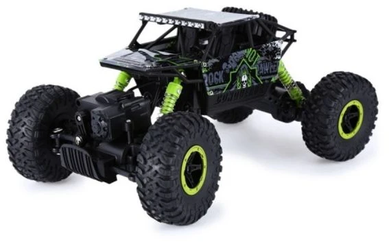 HB Radijos bangomis valdomas visureigis - džipas, Rock Crawler 2.4GHz 1:18, juoda/žalia