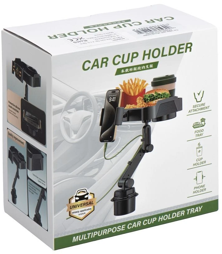 Oem Car table with phone holder CP2008 juodos spalvos