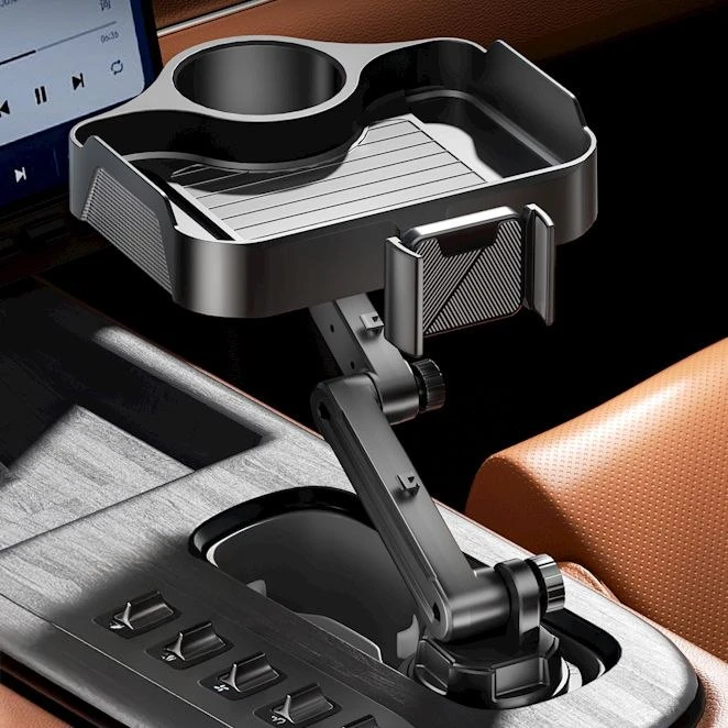 Oem Car table with phone holder CP2008 juodos spalvos