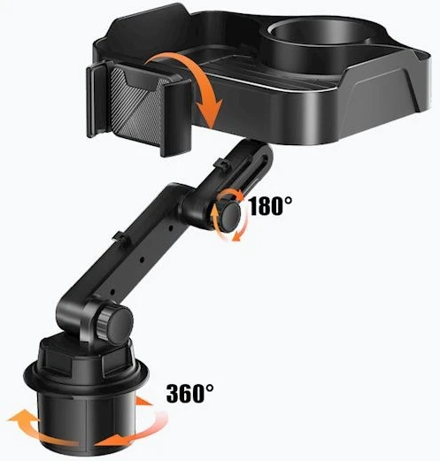 Oem Car table with phone holder CP2008 juodos spalvos